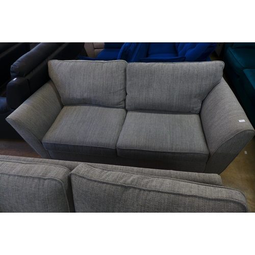 1487 - A cloud grey upholstered three and 2.5 seater sofa