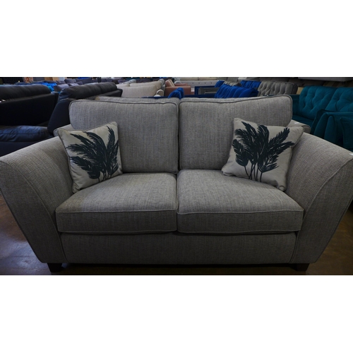 1487 - A cloud grey upholstered three and 2.5 seater sofa