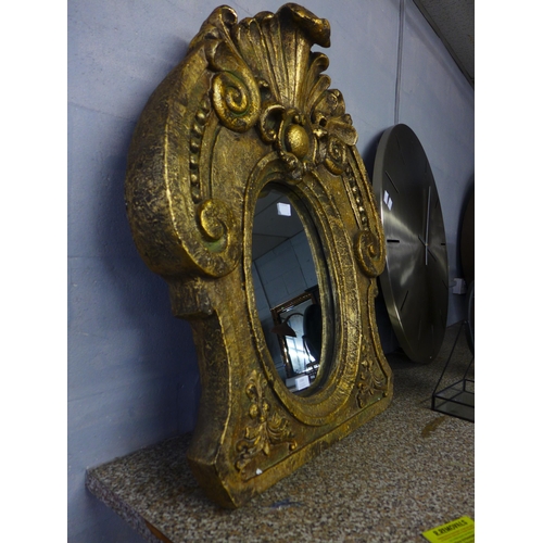 1550 - A gold architectural style mirror