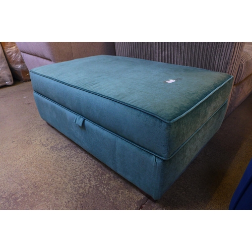 1595 - A dolce moss green large rectangular ottoman footstool