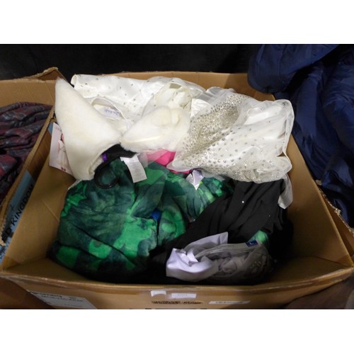 3393 - Box of children's clothes and fancy dress costumes, mix of sizes, etc. * this lot is subject to VAT