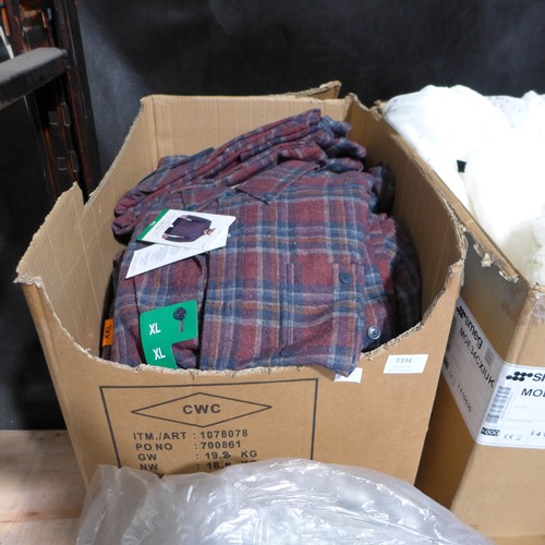 3394 - Quantity of men's check shirts, various sizes * this lot is subject to VAT