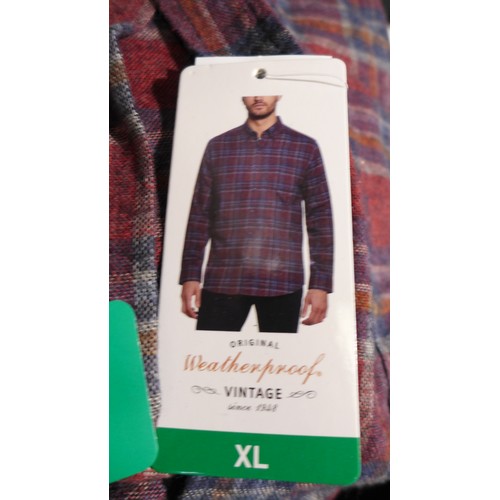 3394 - Quantity of men's check shirts, various sizes * this lot is subject to VAT