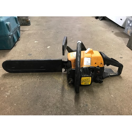 2021 - McCulloch petrol-driven chainsaw, 2 x 110v site lights and 1 x 240v site light