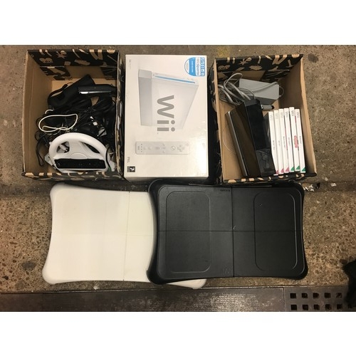 2060 - 2 Boxes of Wii consoles and accessories