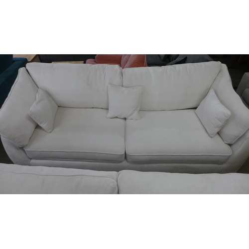 1375 - A Halley ice white upholstered 4 seater sofa