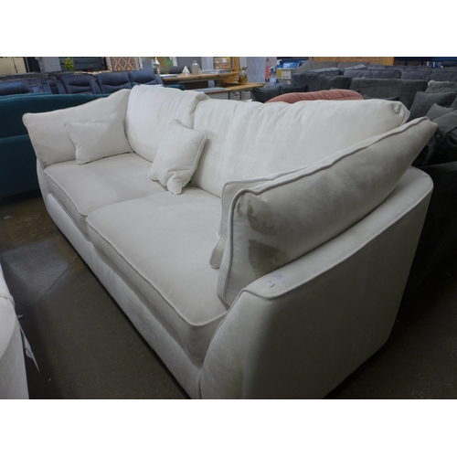 1375 - A Halley ice white upholstered 4 seater sofa