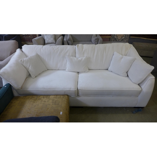 1376 - A Halley ice white upholstered 4 seater sofa