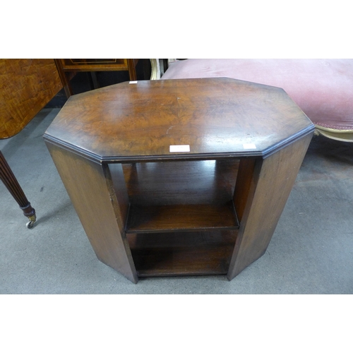 156 - An Art Deco walnut octagonal coffee table