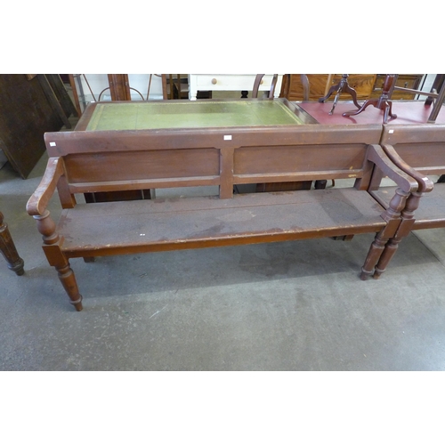 170 - A pair of Victorian pine benches