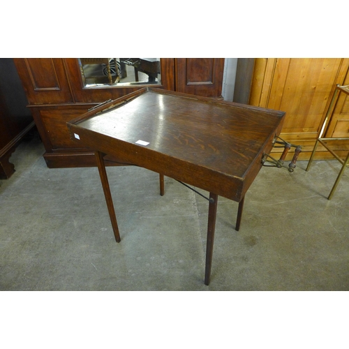 185 - A Laboersave oak folding invalid tray/table