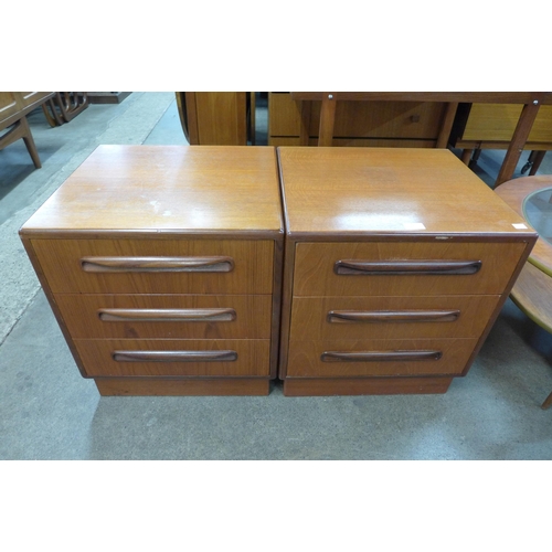 30 - A pair of G-Plan Fresco teak bedside chests