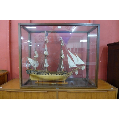 325 - A cased model of H.M.S Unicorn