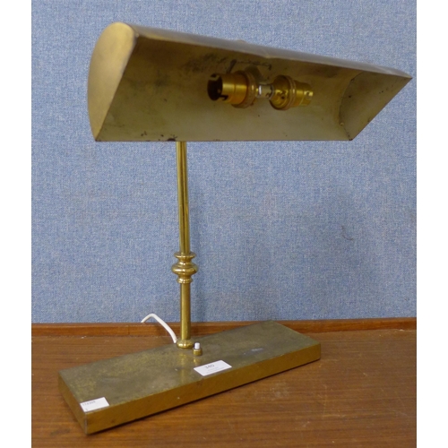 340 - A brass clerk's desk lamp