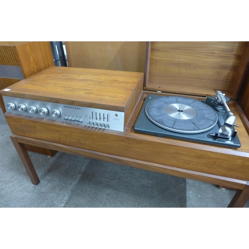 56 - A Ferguson teak stereogram and speakers