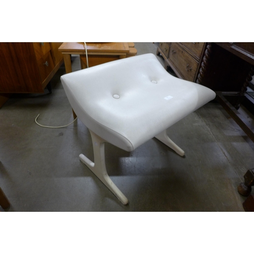 70 - A white viinyl stool