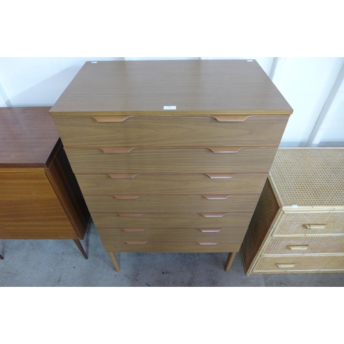 84 - A Europa teak chest of drawers