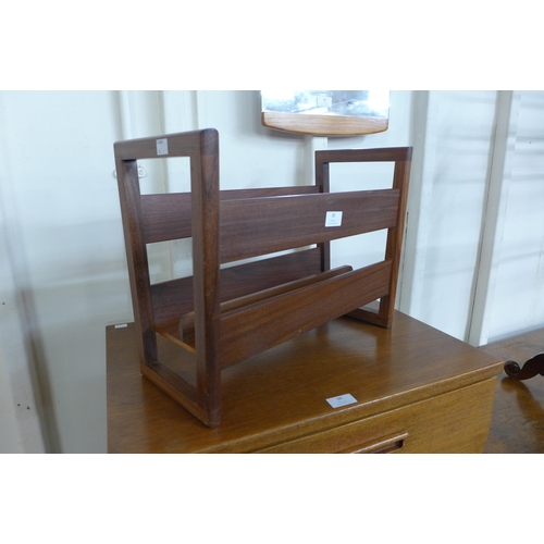 85 - A teak magazine rack