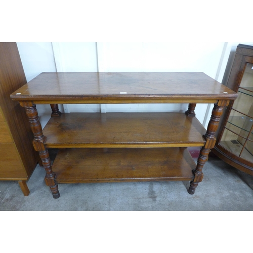 98 - A Victorian mahogany three tier walnut buffet sideboard