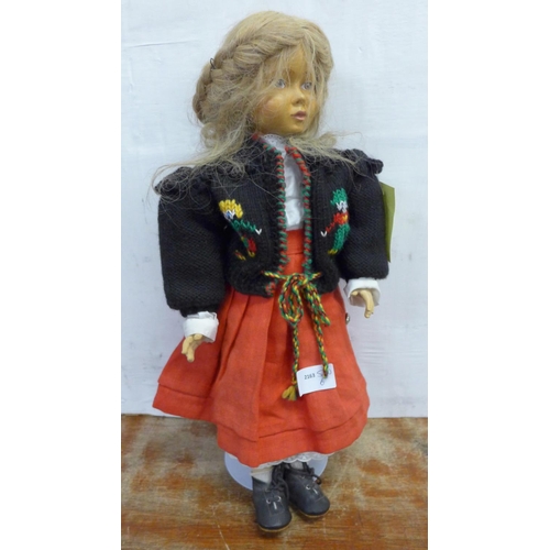 1179 - A mid-20th Century carved wooden doll **PLEASE NOTE THIS LOT IS NOT ELIGIBLE FOR POSTING AND PACKING... 