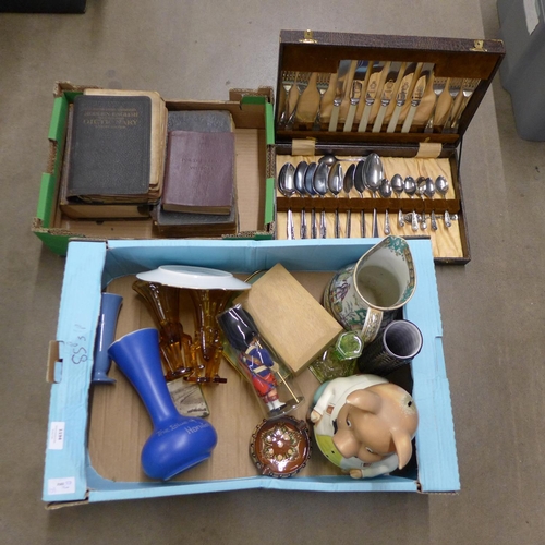 1194 - A quantity of china, books, and glass, etc. **PLEASE NOTE THIS LOT IS NOT ELIGIBLE FOR POSTING AND P... 