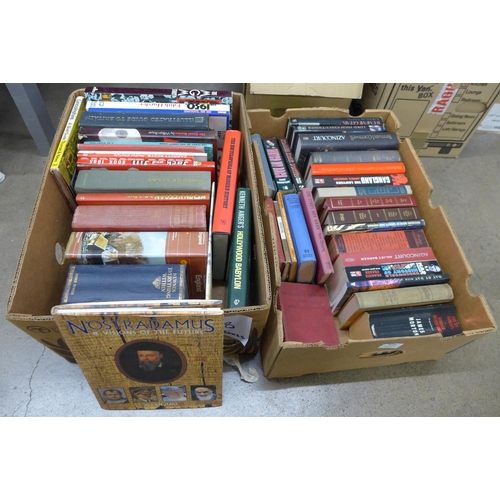 1216 - Two large boxes of books including Cinema, Hollywood, Crime, etc. **PLEASE NOTE THIS LOT IS NOT ELIG... 