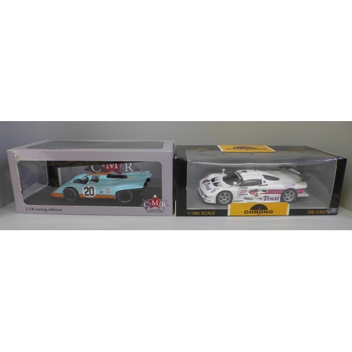 604 - Two die-cast model cars; Chrono Lotus Elise GT1 Thai and CMR Porsche 917K 24h Le Mans 1970, boxed