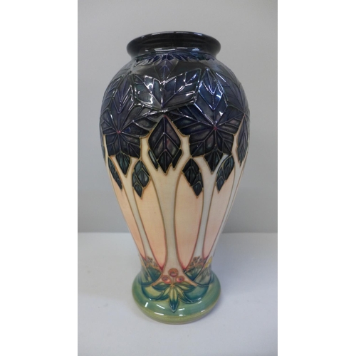 609 - A Moorcroft vase, Cluny pattern, designed by Sally Tuffin, 26cm