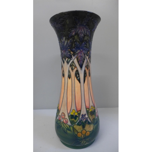 610 - A Moorcroft vase, Cluny pattern, designed by Sally Tuffin, 31cm