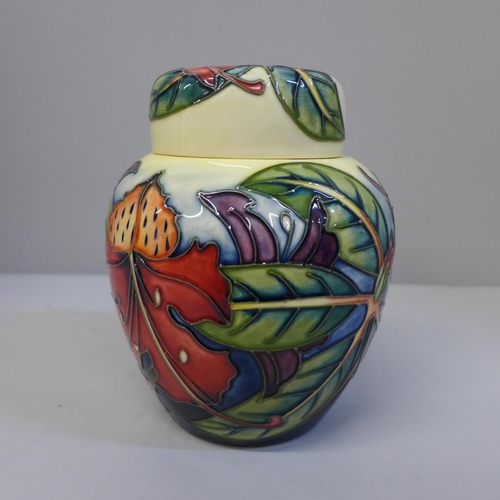 617 - A Moorcroft Simeon ginger jar, 15.5cm