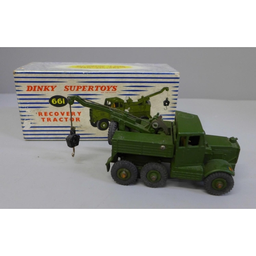 623 - A 661 Dinky Supertoys Military Recovery Tractor, boxed