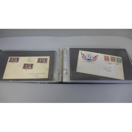 626 - Stamps:- album of KGVI commonwealth first day covers, (44)