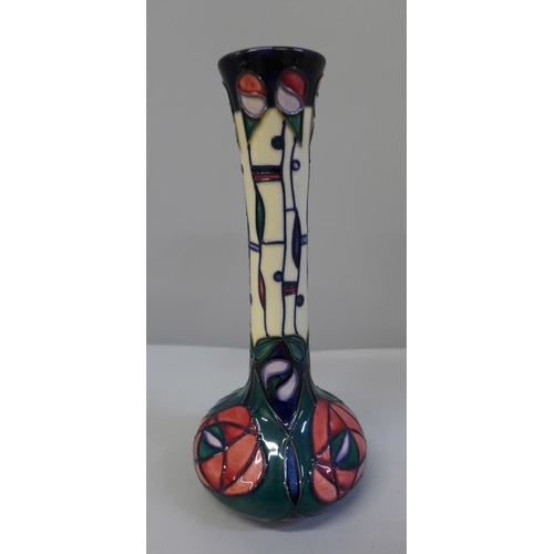 643 - A Moorcroft Mackintosh squat vase, designed by Rachel Bishop, 20.5cm