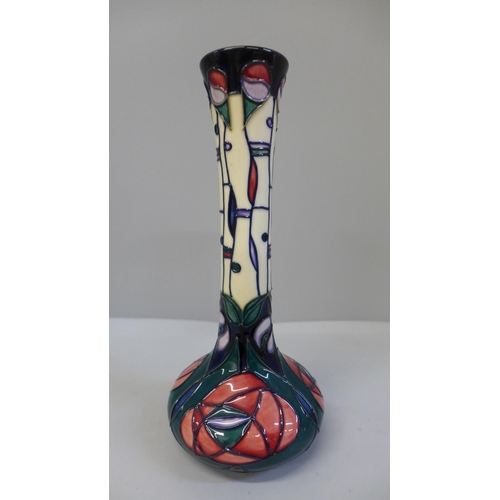 643 - A Moorcroft Mackintosh squat vase, designed by Rachel Bishop, 20.5cm