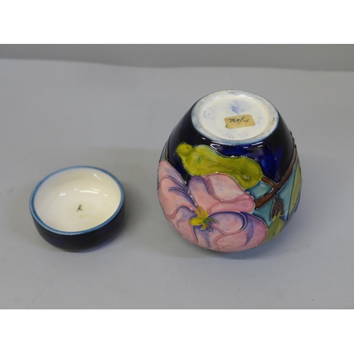 654 - A Moorcroft Magnolia ginger jar, 11cm, boxed