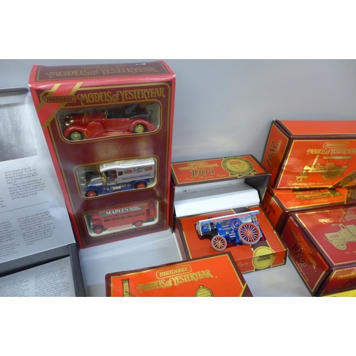 692 - Seven Matchbox Models of Yesteryear including limited editions and a Matchbox Series Commemorative p... 