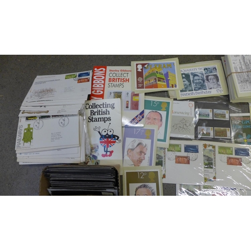 697 - Stamps:- box of GB stamps, covers, etc.