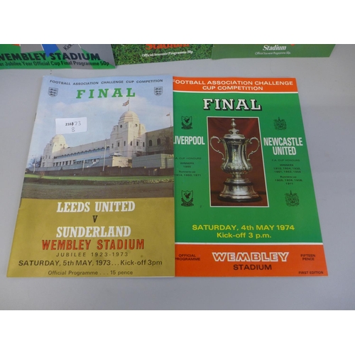 708 - Five 1970's FA Cup Final programmes