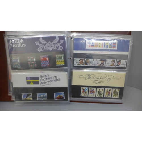 717 - Stamps:- album of FB presentation packs with a face value alone of approximately £90, (43)