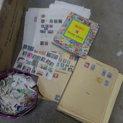 739 - Stamps:- box of stamps, covers, etc. - loose and in albums