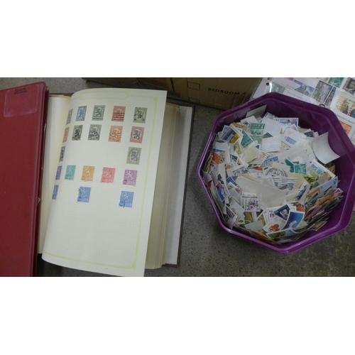 739 - Stamps:- box of stamps, covers, etc. - loose and in albums