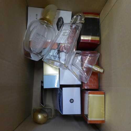 746 - Guerlain, Lancome and Givenchy empty perfume bottles