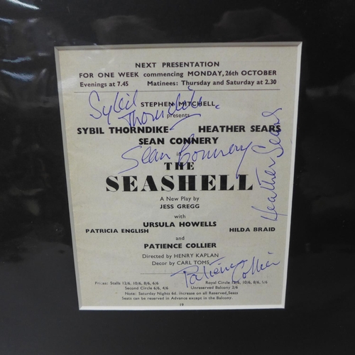 819 - A Sean Connery autographed early programme with others including Sybil Thorndike