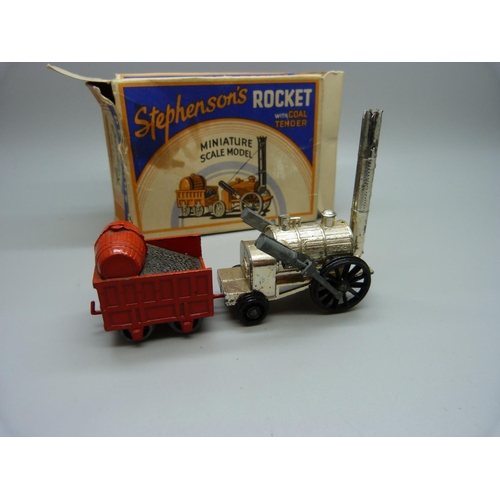 857 - A Stephenson's Rocket Miniature Scale Model by Benbros, boxed