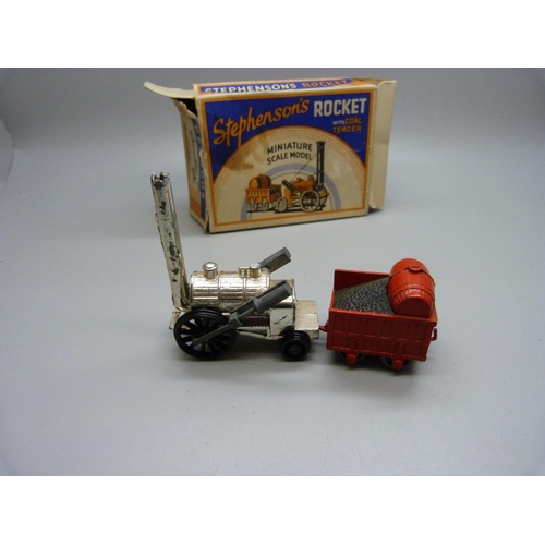 857 - A Stephenson's Rocket Miniature Scale Model by Benbros, boxed