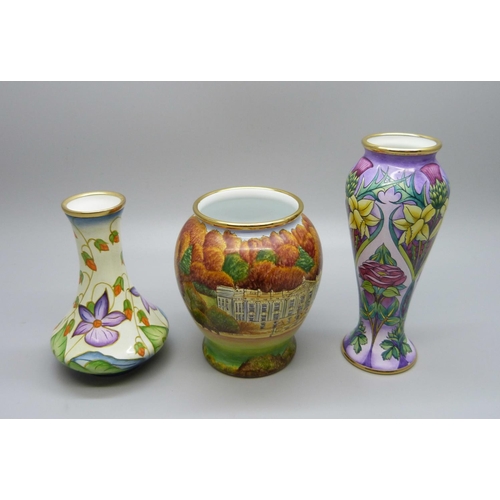 885 - Three Moorcroft enamel pots