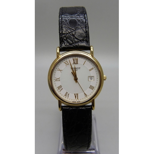 898 - An 18ct gold Tissot 1853 wristwatch, with box