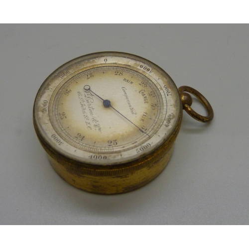 914 - A pocket barometer in original case