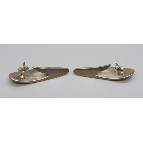 989 - A pair of silver Georg Jensen earrings, 130