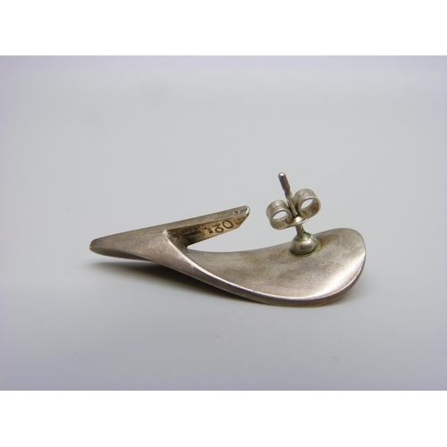 989 - A pair of silver Georg Jensen earrings, 130